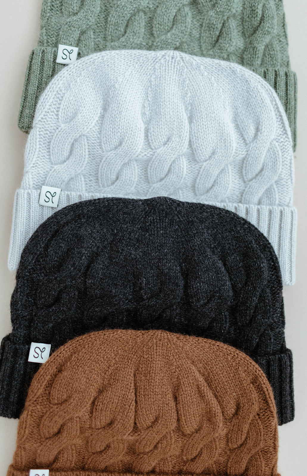 Cashmere Cable Hats