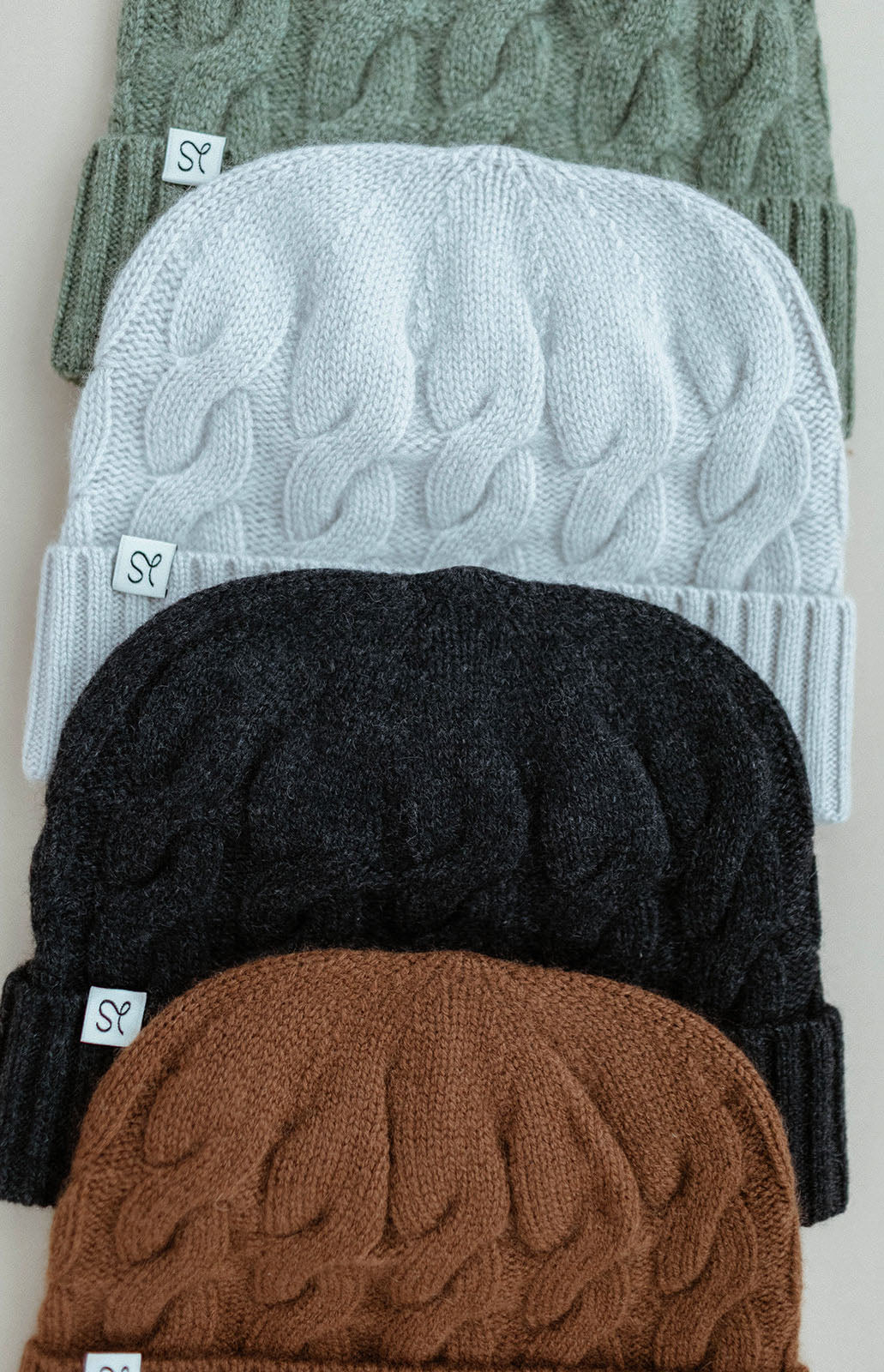 Cashmere Cable Hats